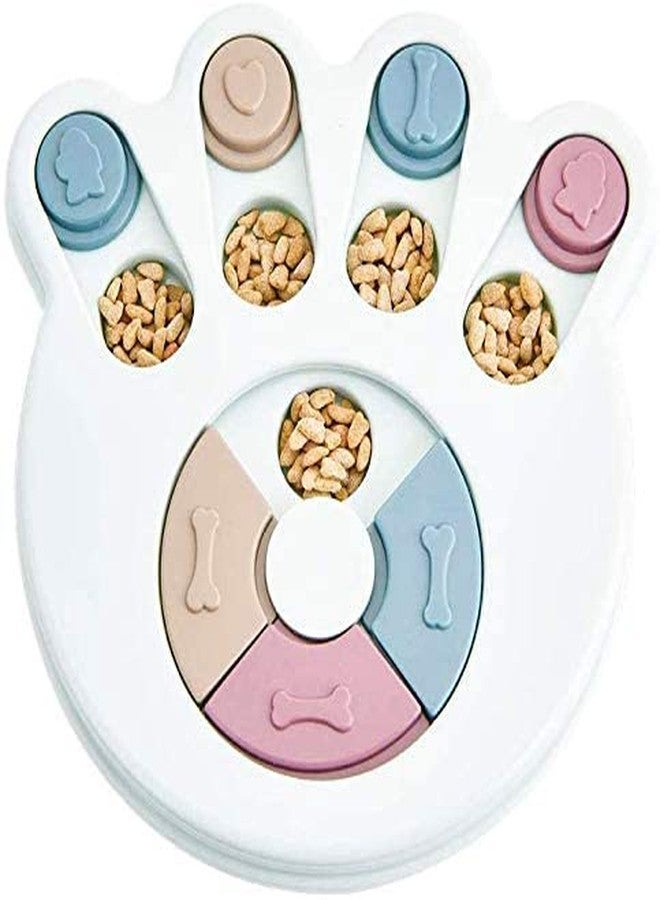 Pet Guard Dog Puzzle Feeder Toy, Durable Puppy Treats Dispenser Interactive Toys Slow Feeding, Cat Brain Games Training for Boredom Paw Shap - Image 1